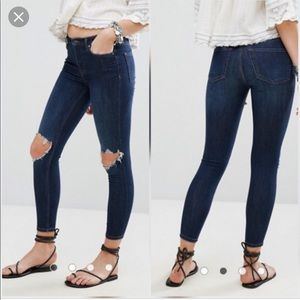 Free people busted skinny jeans
